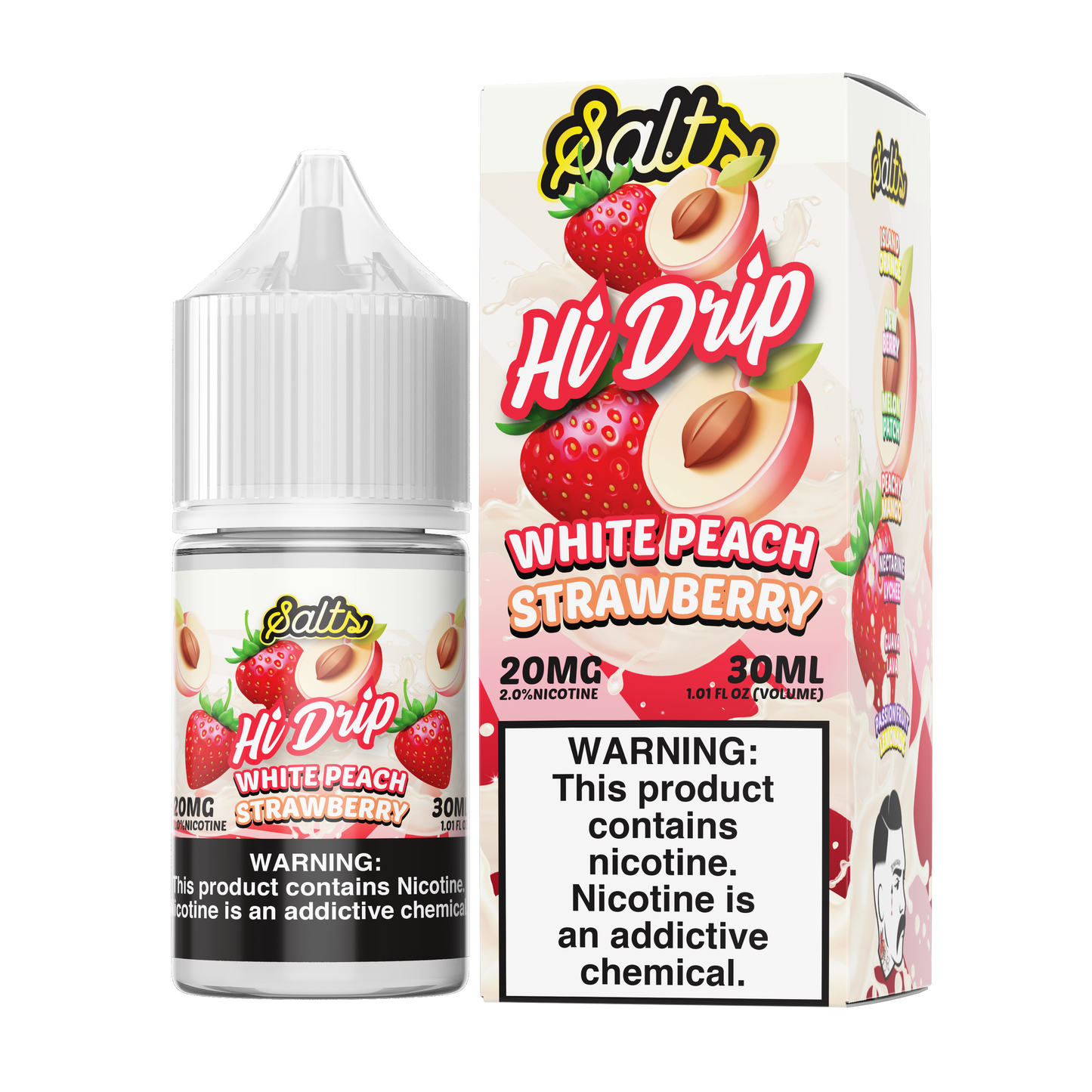 White Peach Strawberry Salts